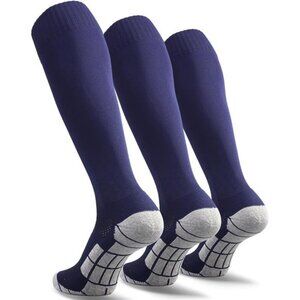 CWVLC Soccer Socks (1/3/5 pairs) Team Sport Knee High Socks for Adult Youth Kids